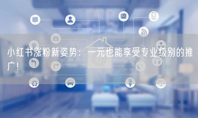 小红书涨粉新姿势：一元也能享受专业级别的推广！