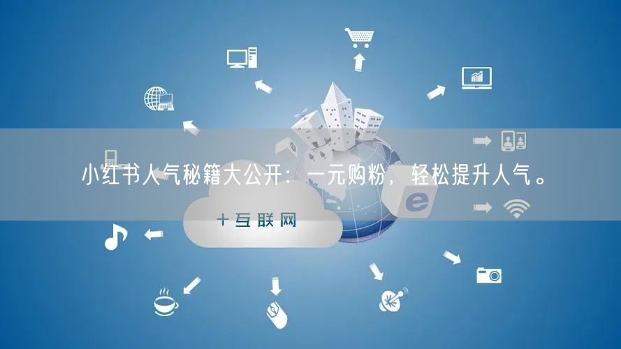 小红书人气秘籍大公开：一元购粉，轻松提升人气。