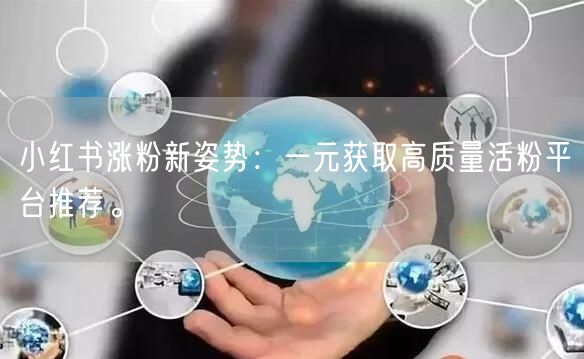 小红书涨粉新姿势：一元获取高质量活粉平台推荐。