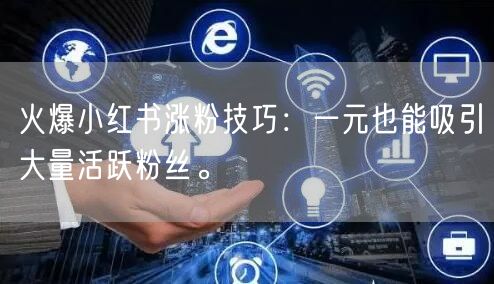 火爆小红书涨粉技巧：一元也能吸引大量活跃粉丝。