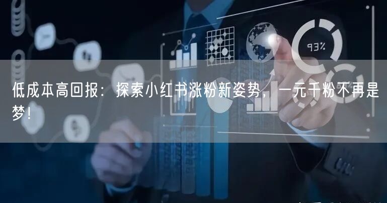 低成本高回报：探索小红书涨粉新姿势，一元千粉不再是梦！