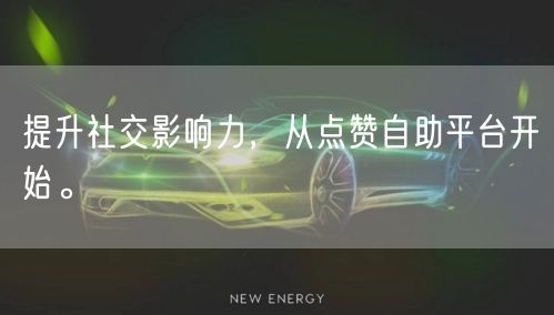 提升社交影响力，从点赞自助平台开始。
