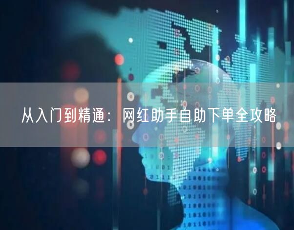 从入门到精通：网红助手自助下单全攻略